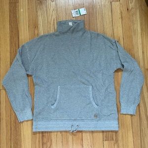 NWT Michael Michael Kors Gray Mockneck Cotton Blend Sweater